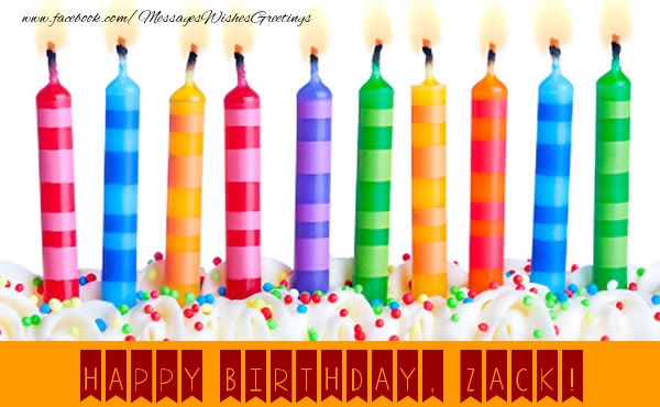 Greetings Cards for Birthday - Candels | Happy Birthday, Zack!