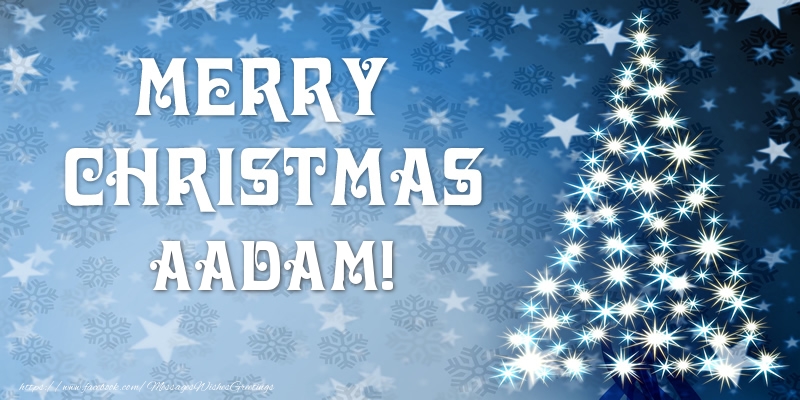Greetings Cards for Christmas - Merry Christmas Aadam!