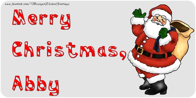 Greetings Cards for Christmas - Merry Christmas, Abby