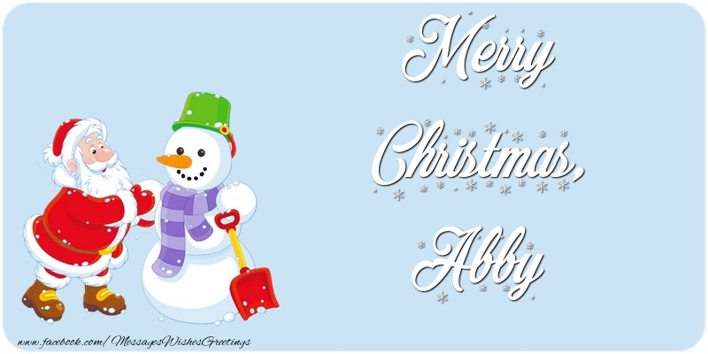 Greetings Cards for Christmas - Merry Christmas, Abby