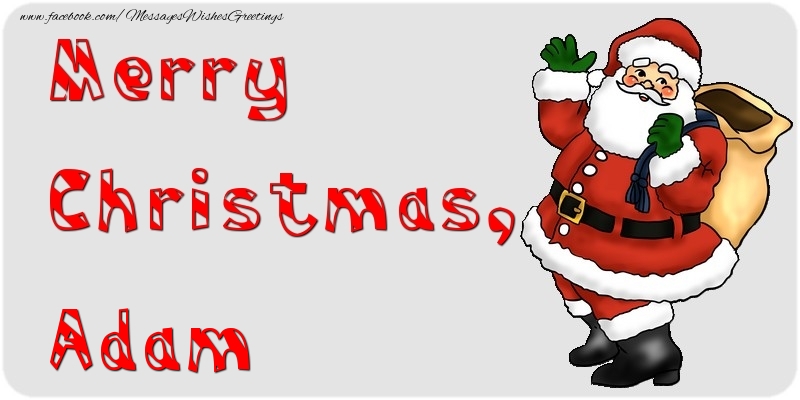 Greetings Cards for Christmas - Merry Christmas, Adam