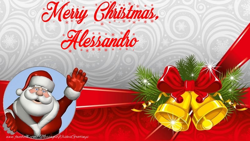 Greetings Cards for Christmas - Merry Christmas, Alessandro