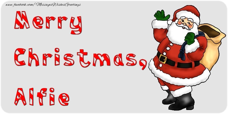 Greetings Cards for Christmas - Merry Christmas, Alfie