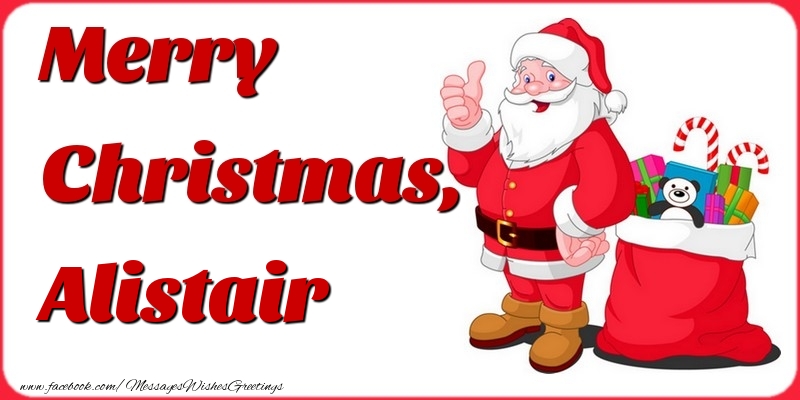 Greetings Cards for Christmas - Merry Christmas, Alistair