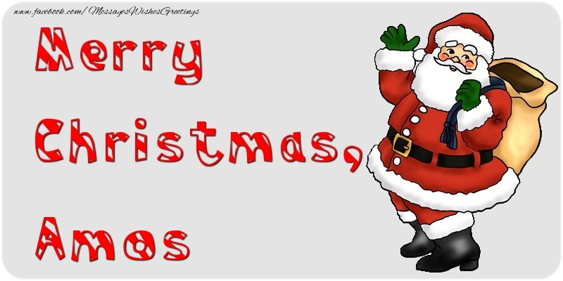 Greetings Cards for Christmas - Merry Christmas, Amos
