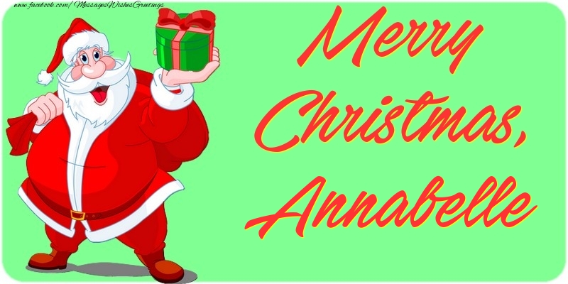 Greetings Cards for Christmas - Merry Christmas, Annabelle