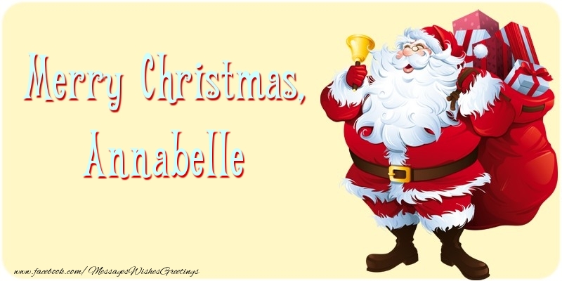 Greetings Cards for Christmas - Merry Christmas, Annabelle