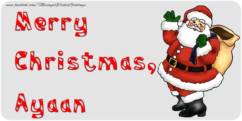 Greetings Cards for Christmas - Merry Christmas, Ayaan