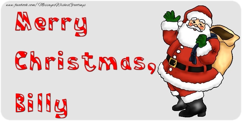 Greetings Cards for Christmas - Merry Christmas, Billy