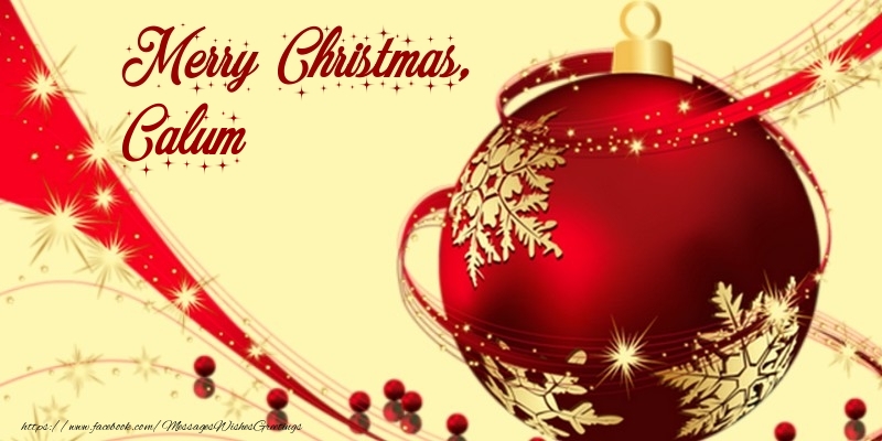 Greetings Cards for Christmas - Merry Christmas, Calum