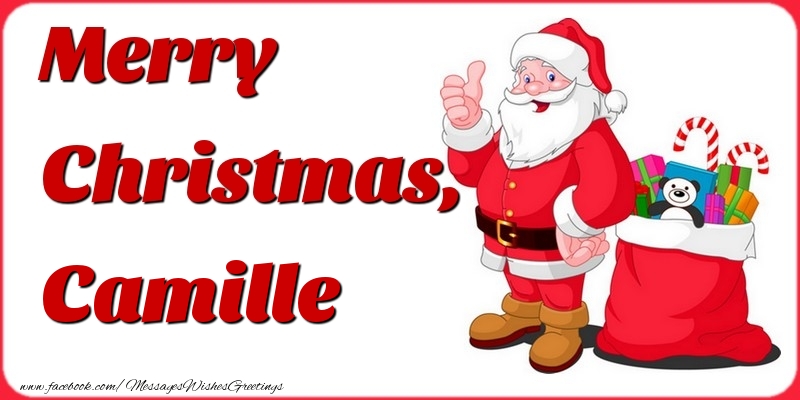 Greetings Cards for Christmas - Merry Christmas, Camille