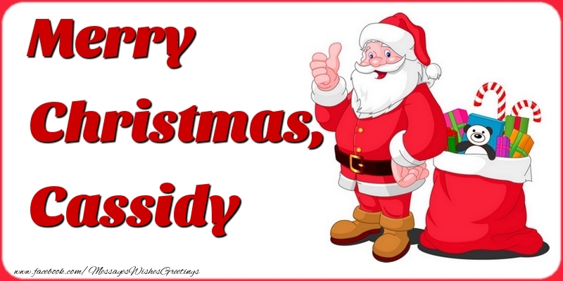 Greetings Cards for Christmas - Gift Box & Santa Claus | Merry Christmas, Cassidy