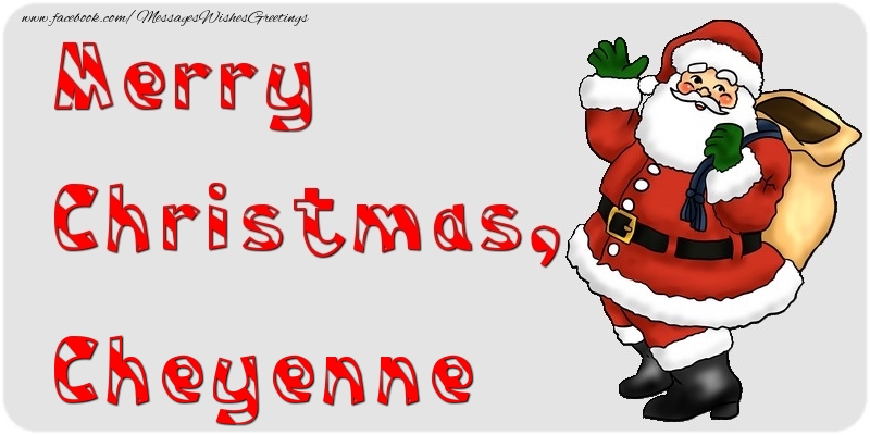 Greetings Cards for Christmas - Merry Christmas, Cheyenne