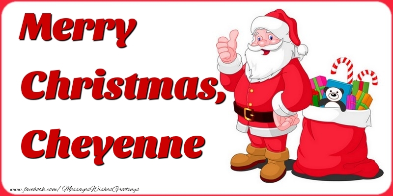 Greetings Cards for Christmas - Merry Christmas, Cheyenne