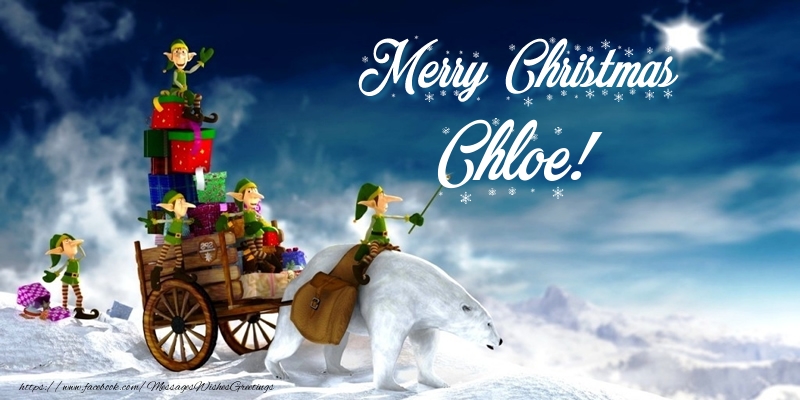 Greetings Cards for Christmas - Merry Christmas Chloe!