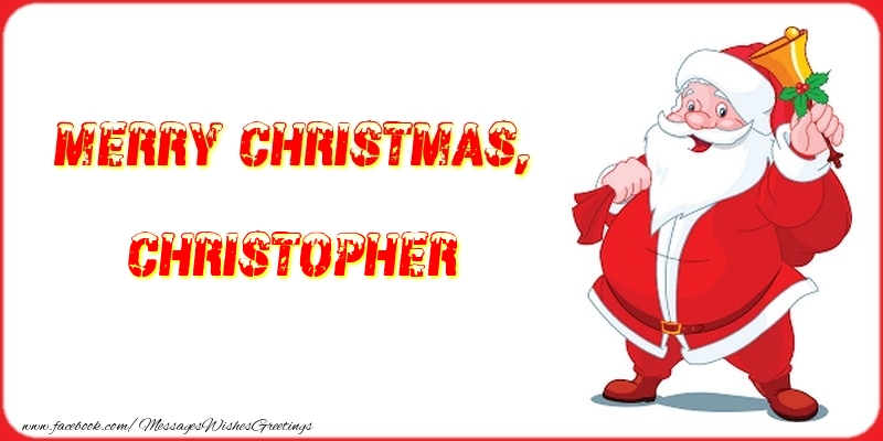 Greetings Cards for Christmas - Merry Christmas, Christopher