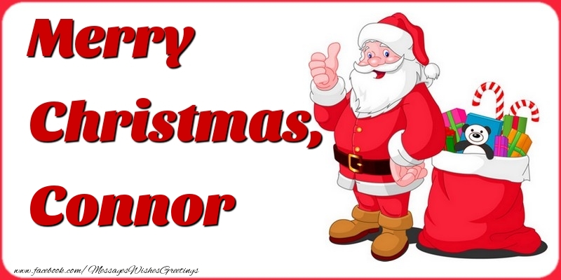 Greetings Cards for Christmas - Gift Box & Santa Claus | Merry Christmas, Connor