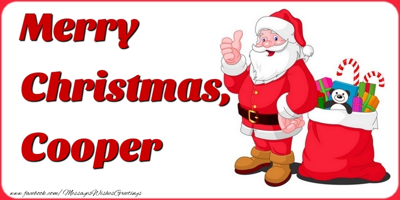Greetings Cards for Christmas - Merry Christmas, Cooper