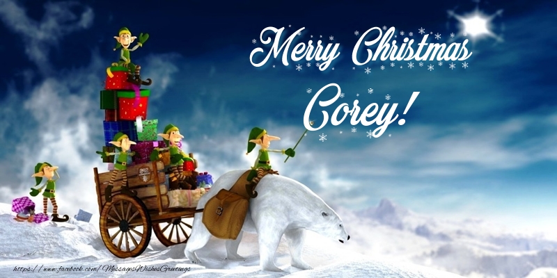 Greetings Cards for Christmas - Animation & Gift Box | Merry Christmas Corey!