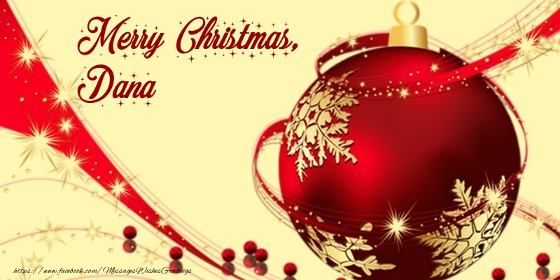 Greetings Cards for Christmas - Merry Christmas, Dana