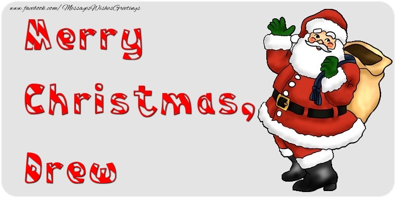 Greetings Cards for Christmas - Merry Christmas, Drew