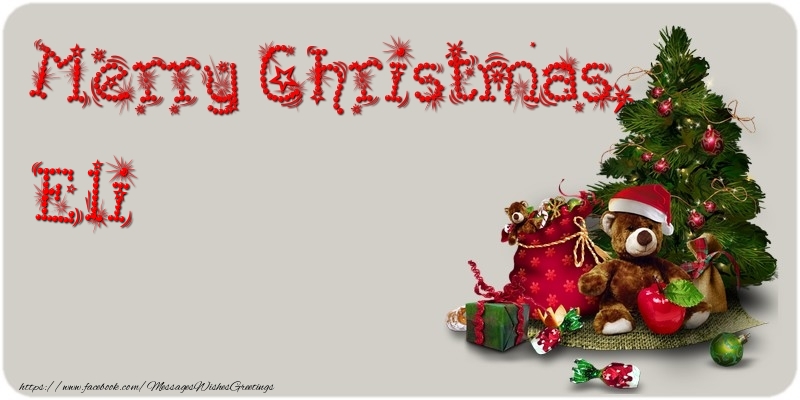 Greetings Cards for Christmas - Merry Christmas, Eli