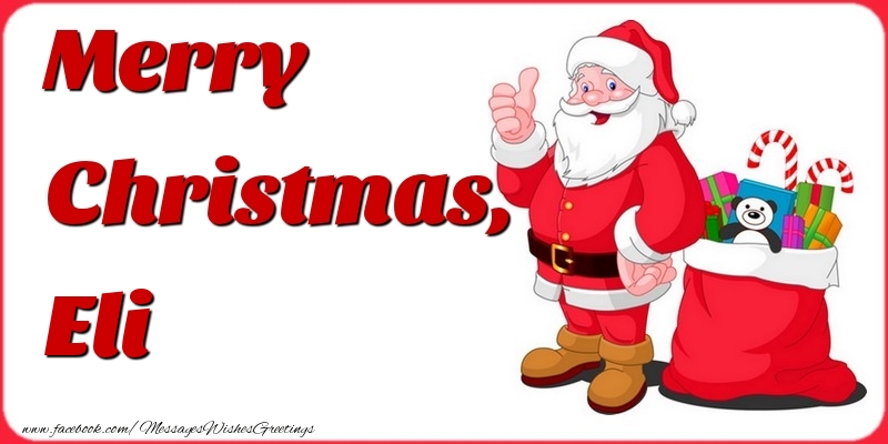 Greetings Cards for Christmas - Merry Christmas, Eli