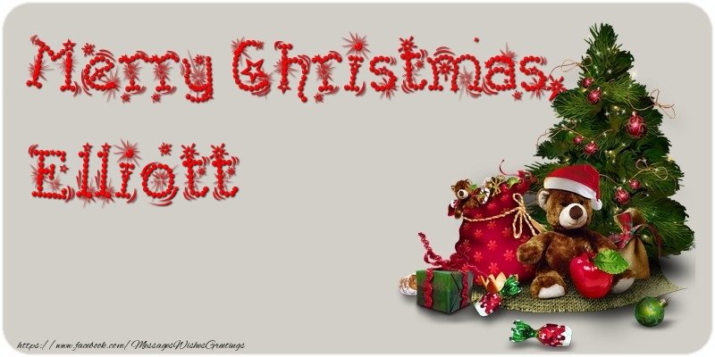 Greetings Cards for Christmas - Merry Christmas, Elliott