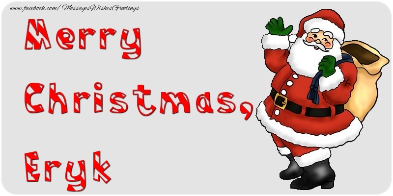 Greetings Cards for Christmas - Merry Christmas, Eryk