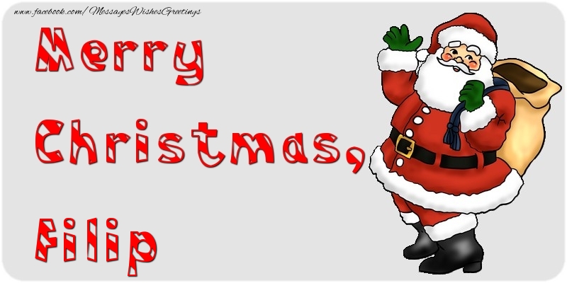 Greetings Cards for Christmas - Merry Christmas, Filip