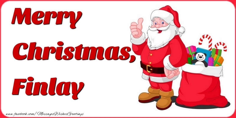 Greetings Cards for Christmas - Merry Christmas, Finlay