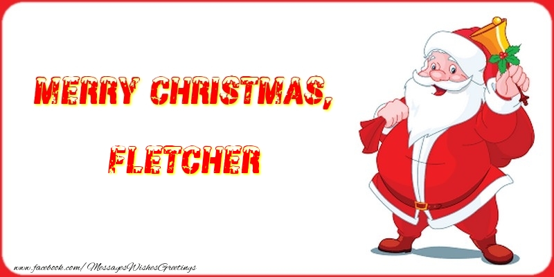 Greetings Cards for Christmas - Merry Christmas, Fletcher