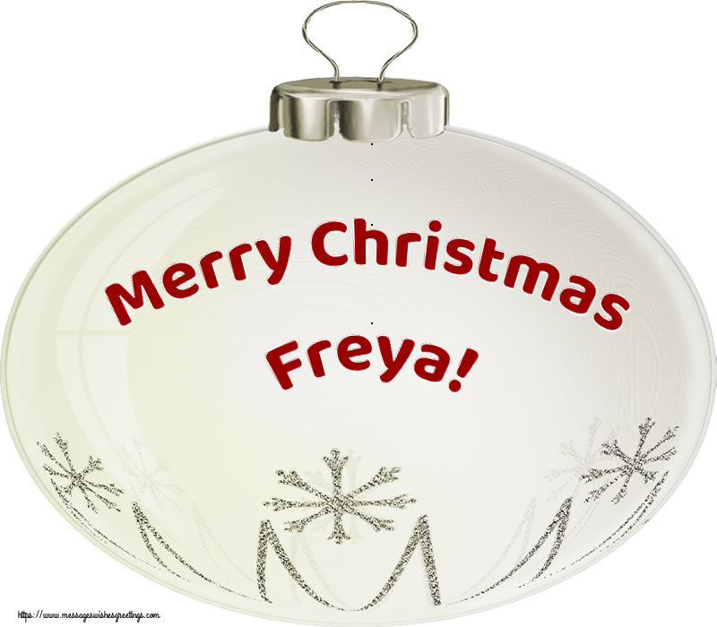 Greetings Cards for Christmas - Merry Christmas Freya!
