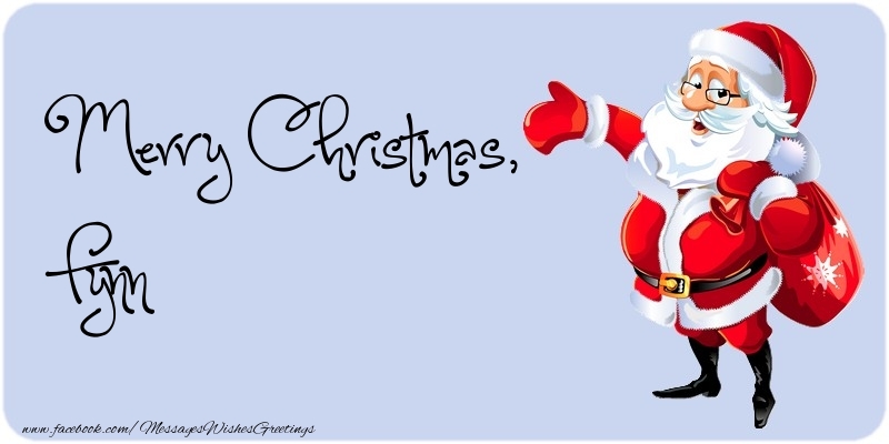 Greetings Cards for Christmas - Merry Christmas, Fynn