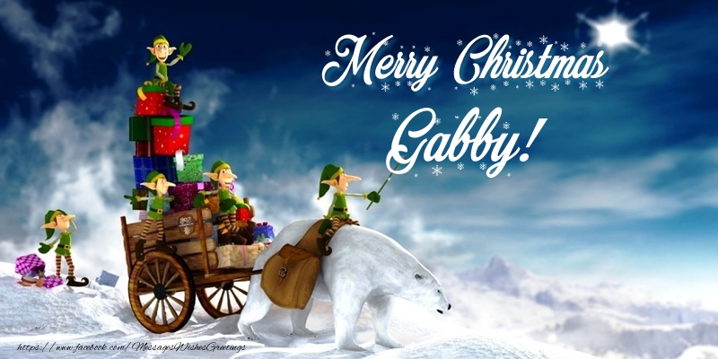 Greetings Cards for Christmas - Merry Christmas Gabby!