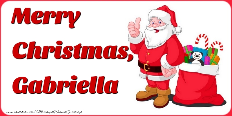 Greetings Cards for Christmas - Merry Christmas, Gabriella