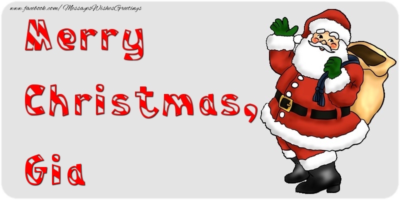 Greetings Cards for Christmas - Merry Christmas, Gia
