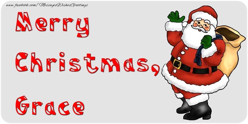Greetings Cards for Christmas - Merry Christmas, Grace