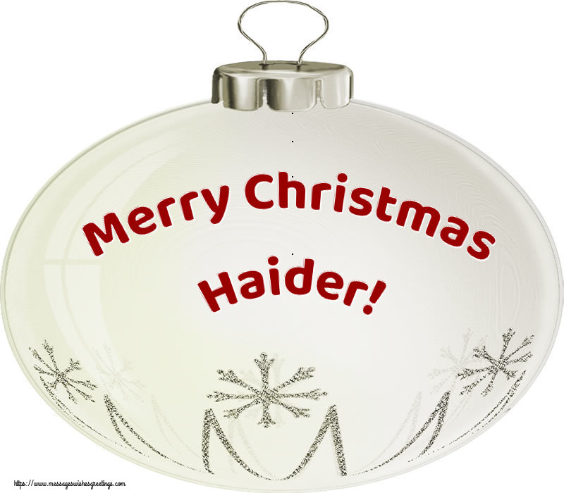 Greetings Cards for Christmas - Merry Christmas Haider!