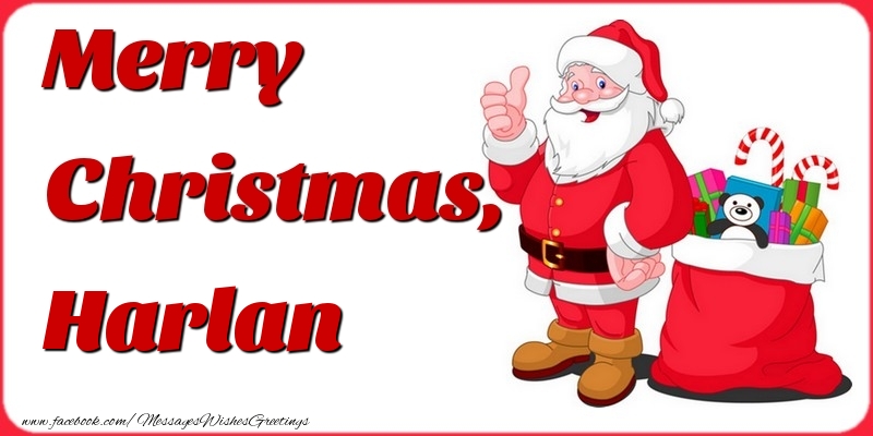 Greetings Cards for Christmas - Merry Christmas, Harlan