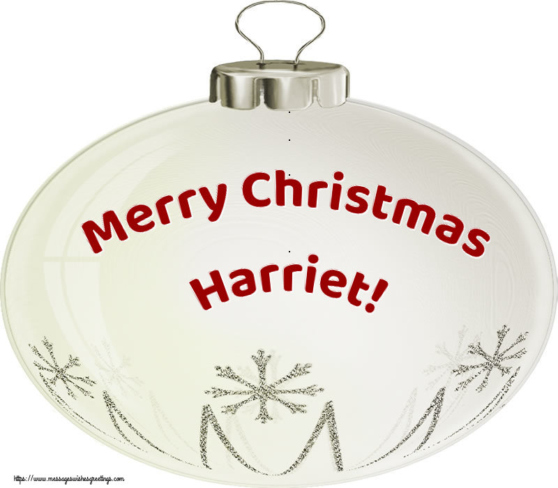 Greetings Cards for Christmas - Merry Christmas Harriet!