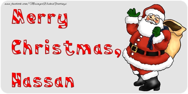 Greetings Cards for Christmas - Merry Christmas, Hassan
