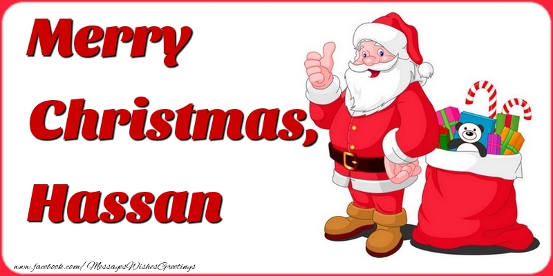 Greetings Cards for Christmas - Merry Christmas, Hassan