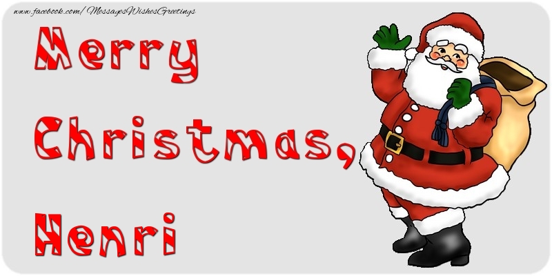 Greetings Cards for Christmas - Merry Christmas, Henri