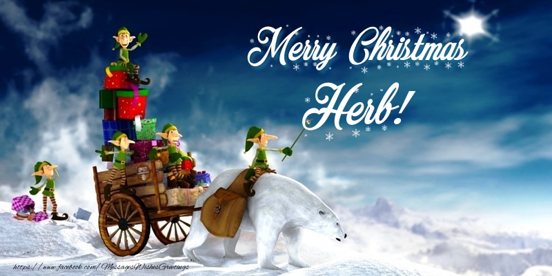 Greetings Cards for Christmas - Merry Christmas Herb!
