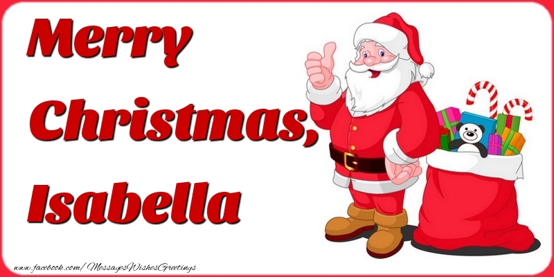 Greetings Cards for Christmas - Merry Christmas, Isabella
