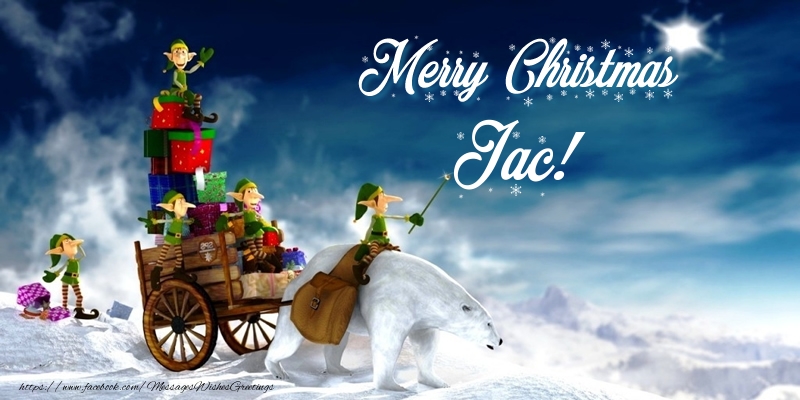 Greetings Cards for Christmas - Merry Christmas Jac!