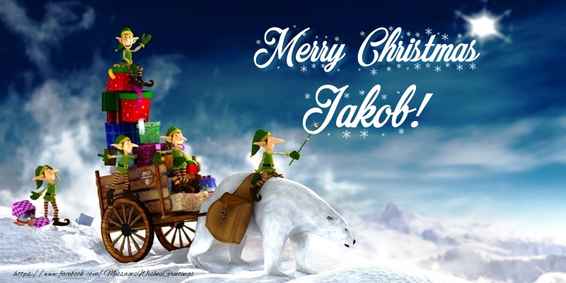 Greetings Cards for Christmas - Merry Christmas Jakob!