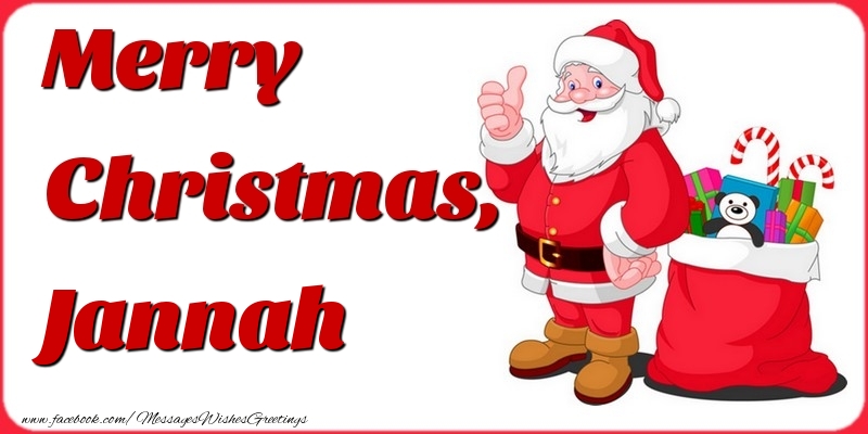 Greetings Cards for Christmas - Merry Christmas, Jannah
