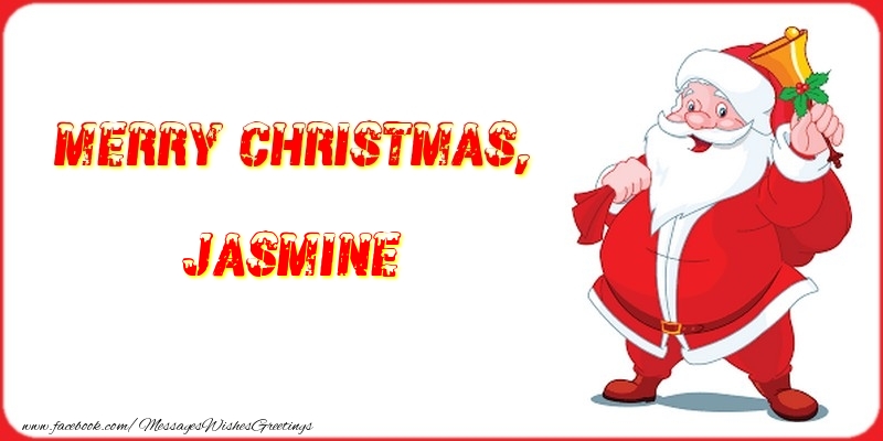 Greetings Cards for Christmas - Merry Christmas, Jasmine